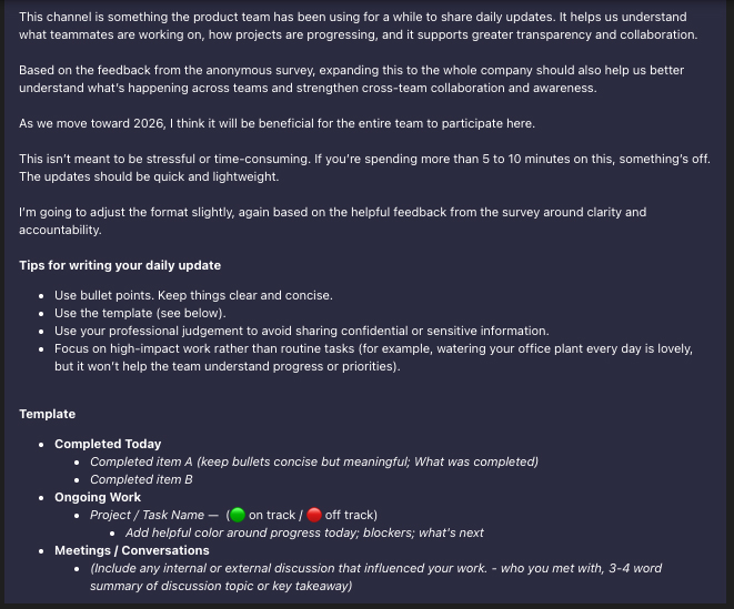 What we are working on