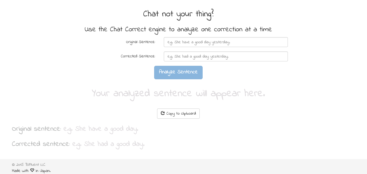 Chat Correct website (2015)