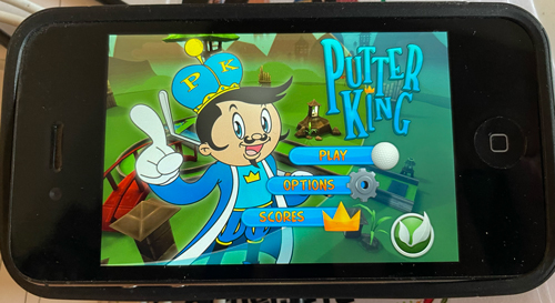 Putter King Adventure Golf on an old iPhone