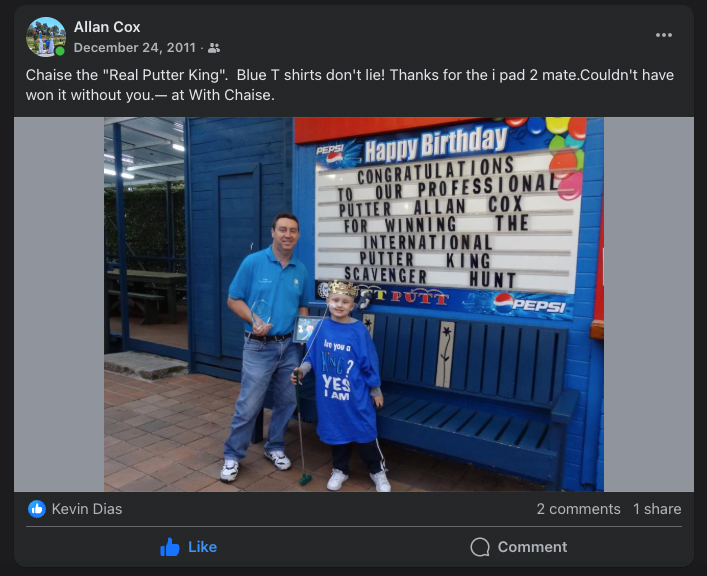 Putter King Scavenger Hunt - Allan Cox