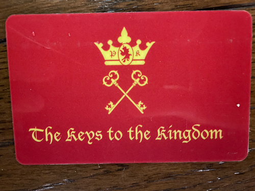 Putter King lifetime member card - The Keys to the Kingdom