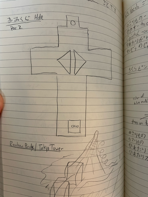 Omikuji Hole and Rainbow Bridge Tokyo Tower designs