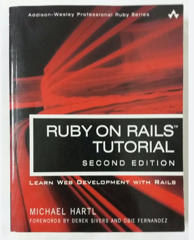 The cover of Michael Hartl's Ruby on Rails Tutorial, second edition.