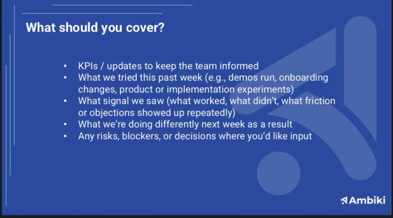 Ambiki Weekly Meeting Slide